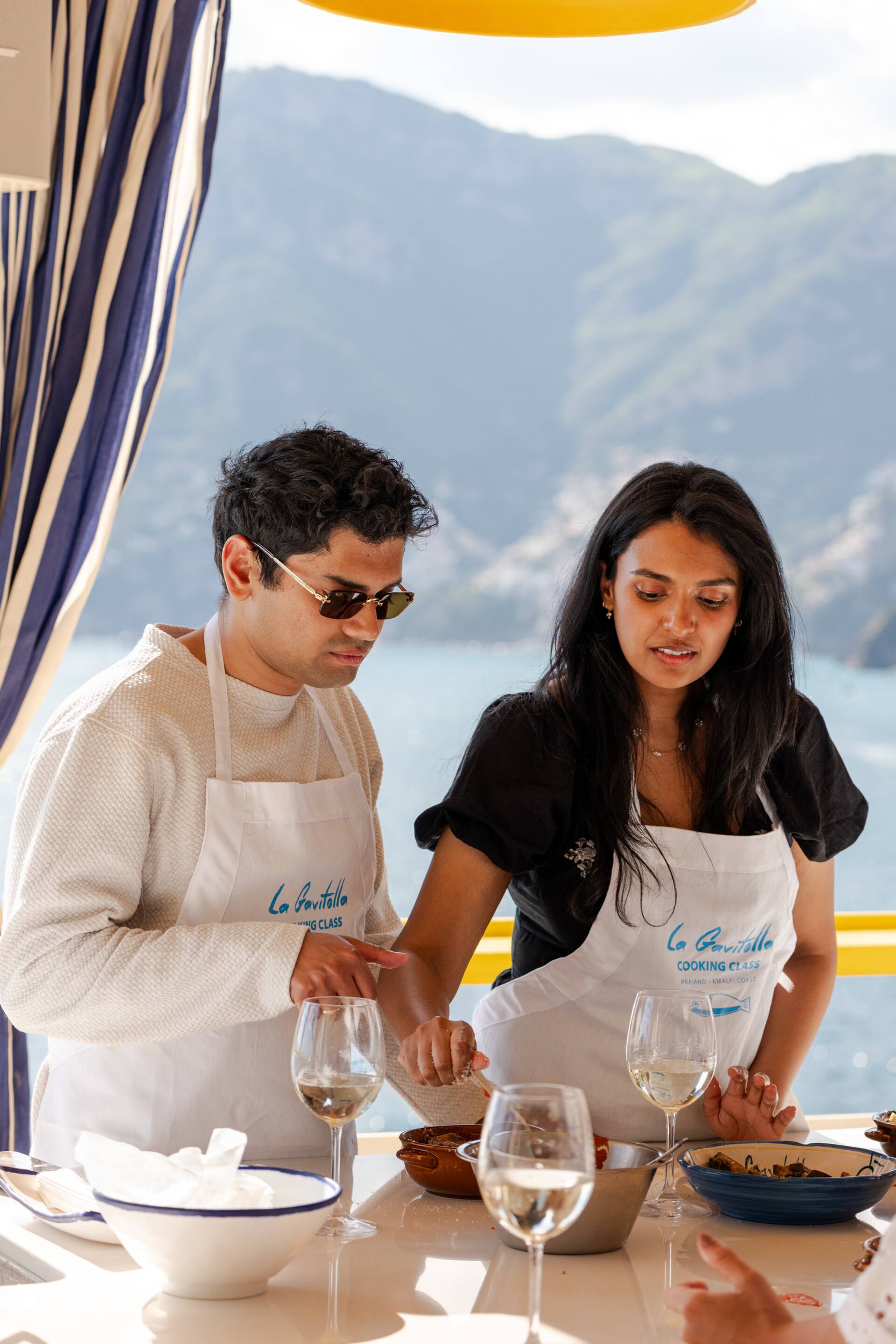 Coppia alla Cooking Class Praiano Costiera Amalfitana